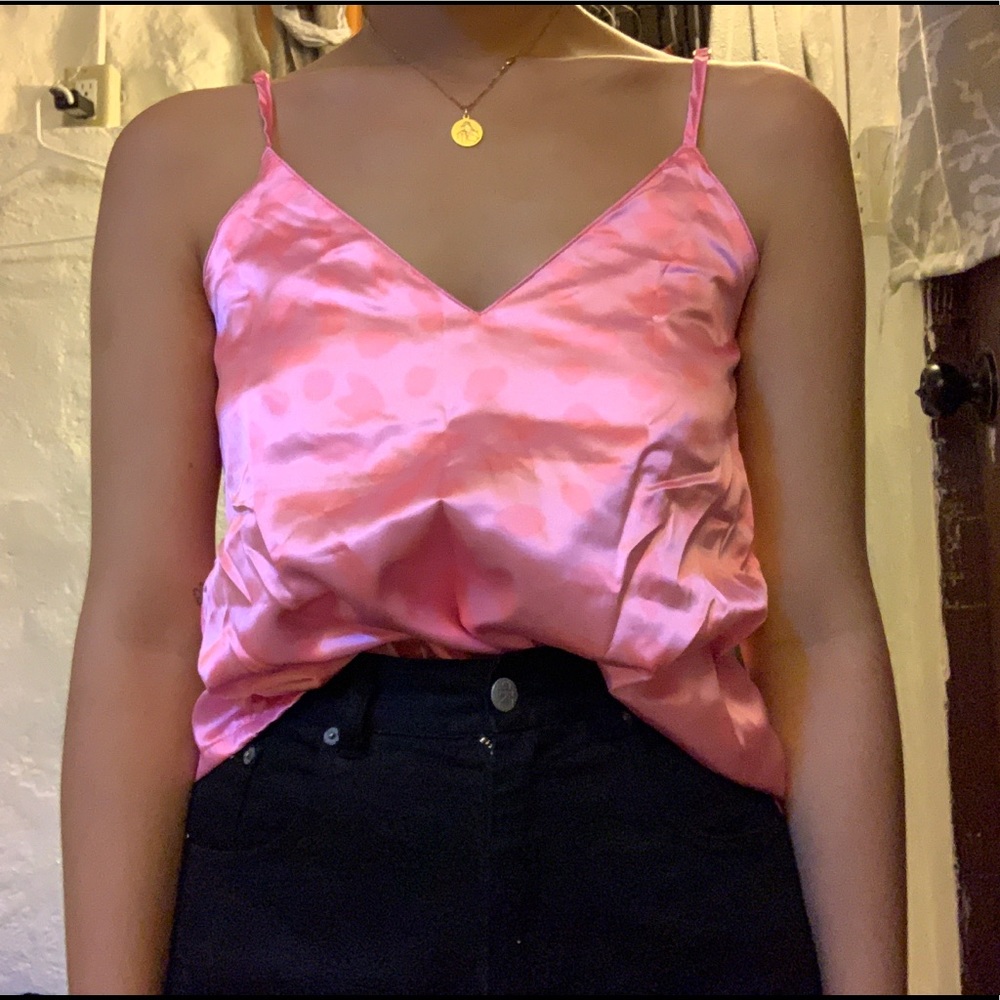 Pink Y2K Cami Satin